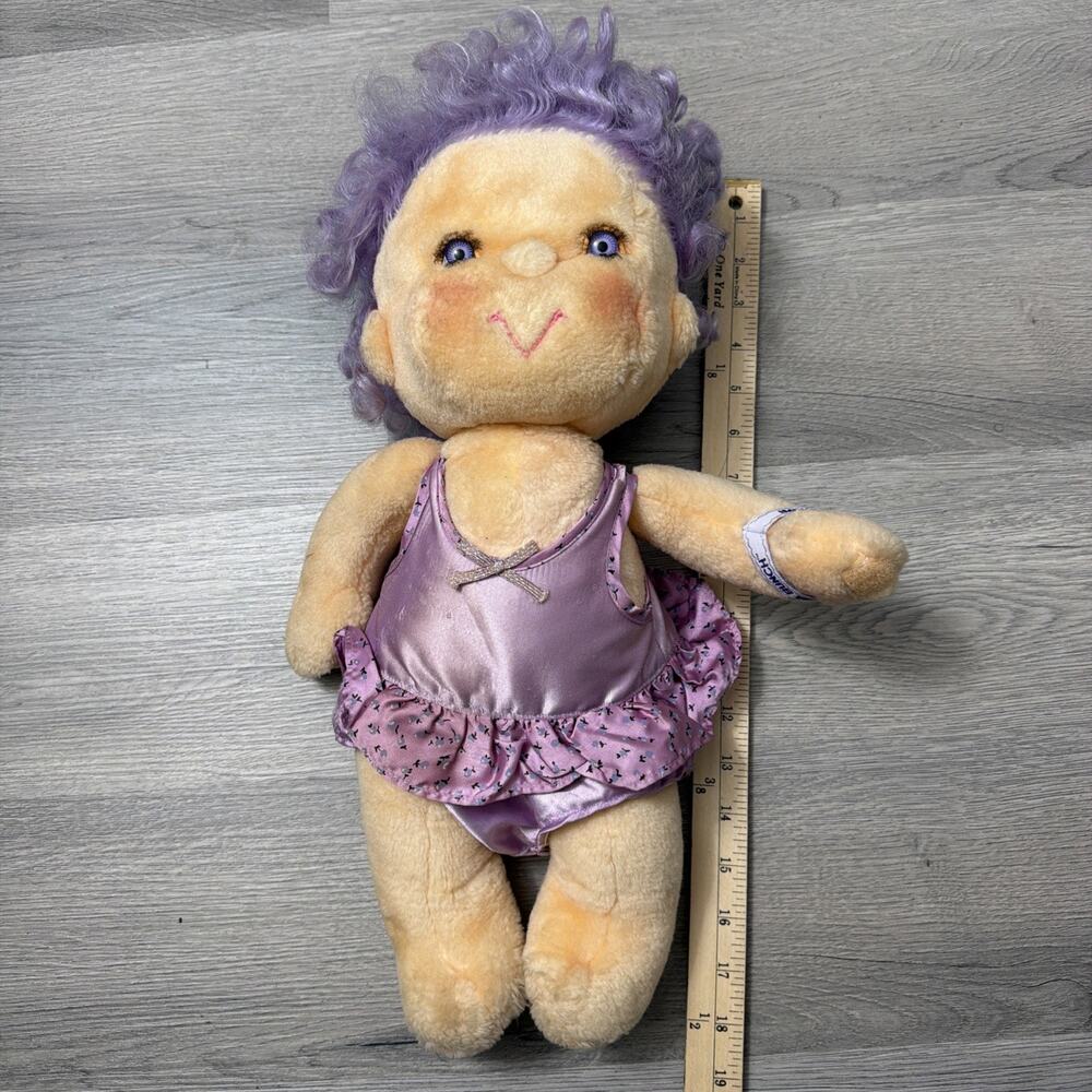 Vintage 1985 Kenner Impkins Hugga Bunch Doll Purple 18" Plush